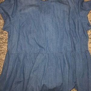 Lane Bryant Double Tie Back Peplum Blouse